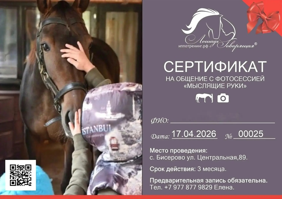 Общение с лошадью. Активность  "Мыслящие руки" Подарок взрослому и ребенку. Проводится с фотосессией